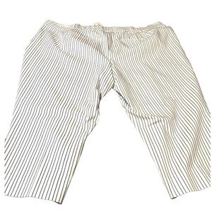 New Lane Bryant The Allie Slim Crop Striped Pants Size 28 Regular NWT